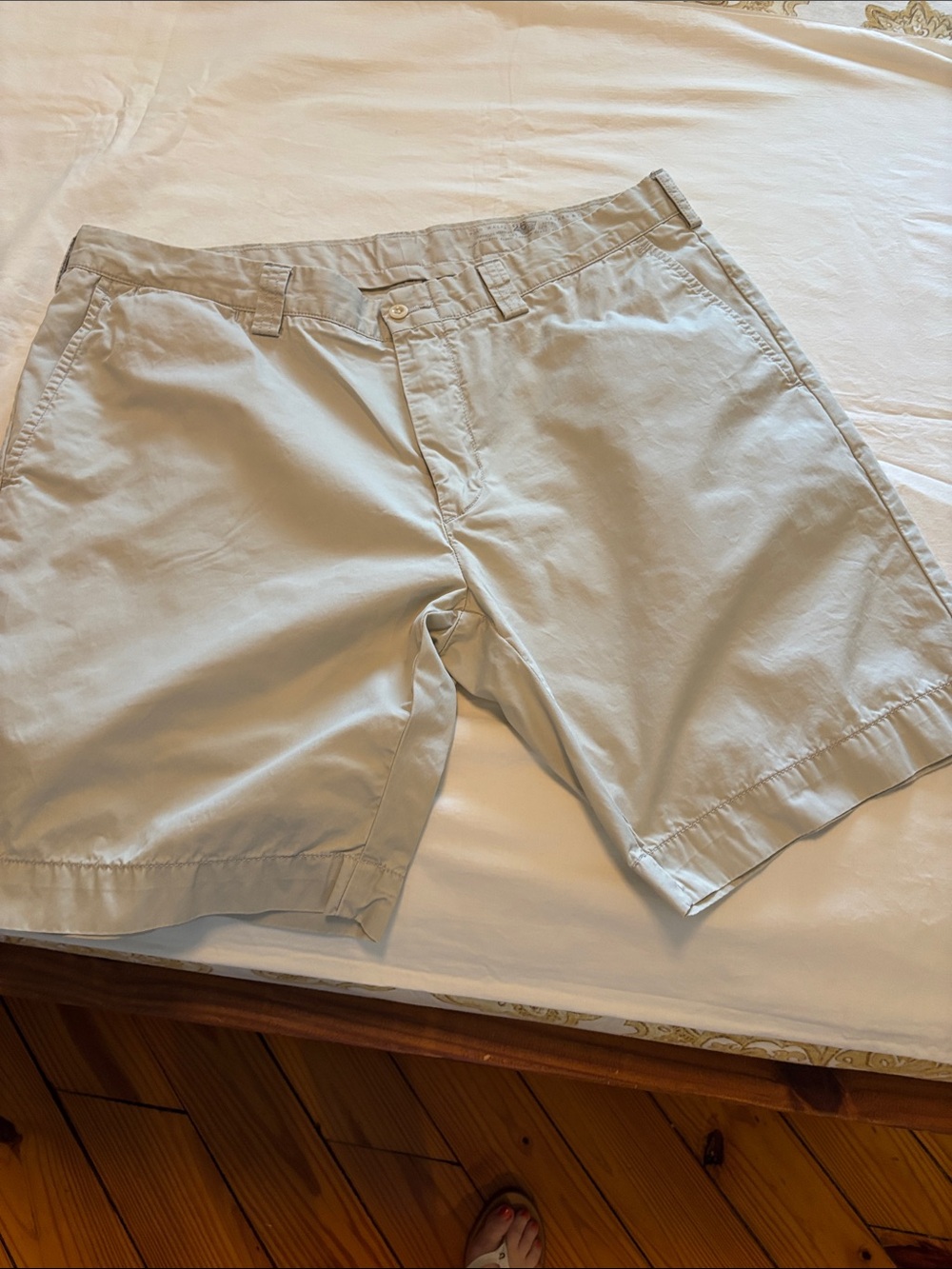 Polo by Ralph Lauren Light Khaki Flat-Front Cotton Shorts